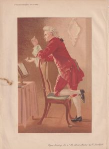 Antique Print, The music master, by F. Smallfield, 1868