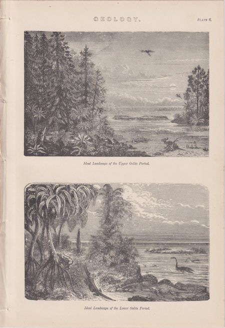 Antique Print, Ideal Landscape, 1890
