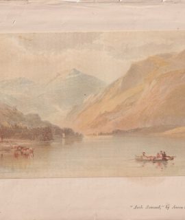 Antique Print, Loch Lomond, by Aaron Penley, 1890