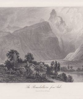 Antique Engraving Print, The Romsdalhorn from Aak, 1870