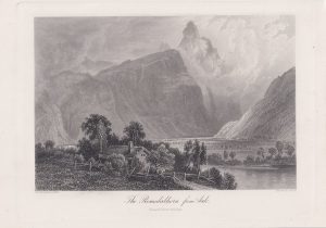 Antique Engraving Print, The Romsdalhorn from Aak, 1870