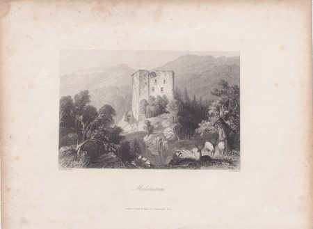 Antique Engraving Print, Merkenstein, 1845