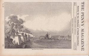 Antique Engraving Print, The Kensall Green Cemetery, 1834