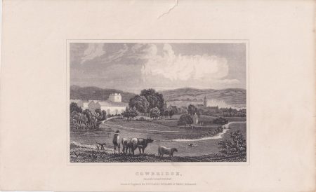 Antique Engraving Print, Cowbridge, Glamorganshire, Dugdales, 1820