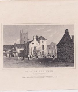 Antique Engraving Print, Stow in the Wold, 1820