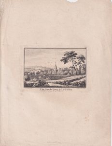 Antique Engraving Print, The South View of Willfdon, 1770