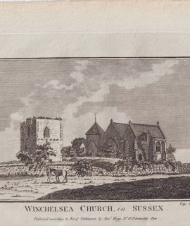 Antique Engraving Print, Winchelsea Church in Sussex, 1776