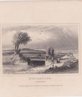 Antique Engraving Print, Winchester, 1820