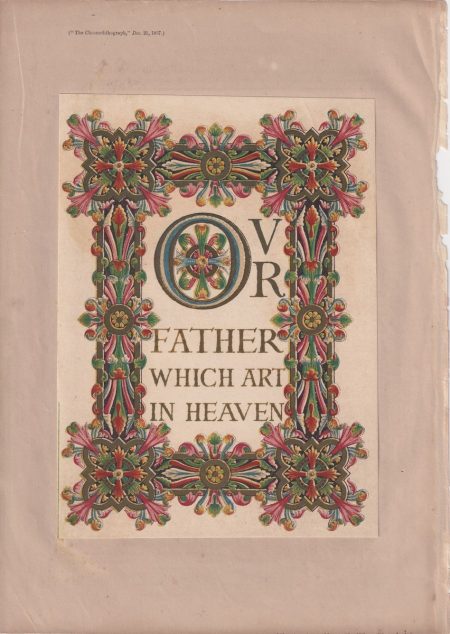 Antique print, OVR Father which art in heaven, 1867