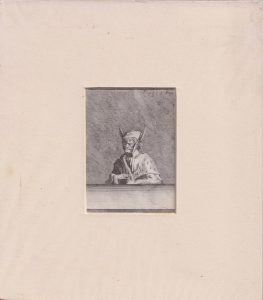 Rare Antique Engraving Print, Donkey ears, 1790