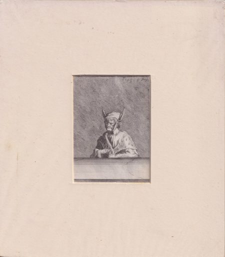 Rare Antique Engraving Print, Donkey ears, 1790