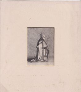 Antique Engraving Print, The Pope, 1790