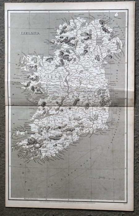 Antique Map, Ireland, 1808
