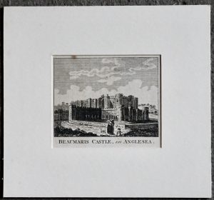 Antique Engraving Print, Beaumaris Castle in Anglesea, 1792