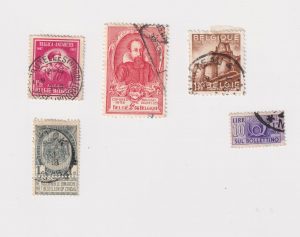 Lot of 5 Vintage Postage Stamps