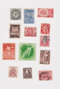 Lot of 13 Vintage Postage Stamps