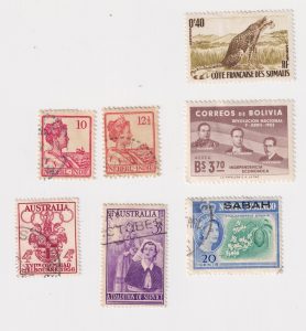 Lot of 7 Vintage postage Stamp