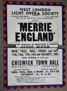 Original vintage advertising poster, Merrie England, 1961