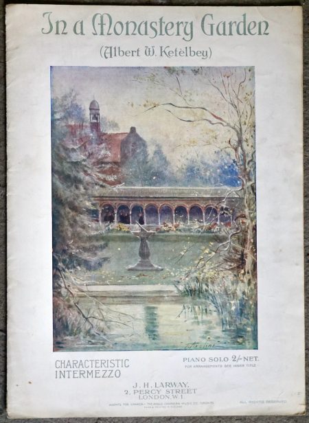 In A Monastery Garden Sheet Music by Albert W Ketelbey, 1915