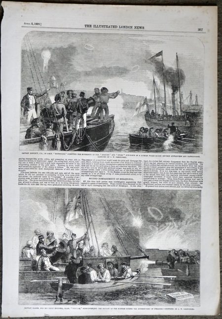 Antique Print, Captain Glasse...; Captain Hewlett, 1856