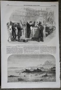 Antique Print, Wreck of The Amelia; House of Lords, 1856