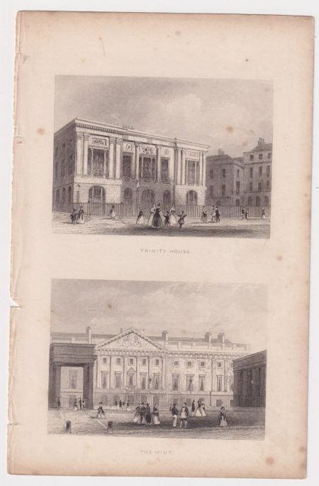 Antique Engraving Print, Trinity House; The Mint, 1851