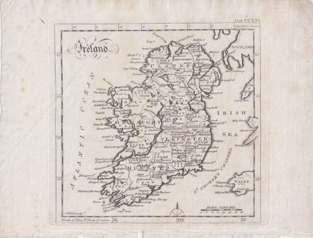 Antique Map, Ireland, 1750 ca.