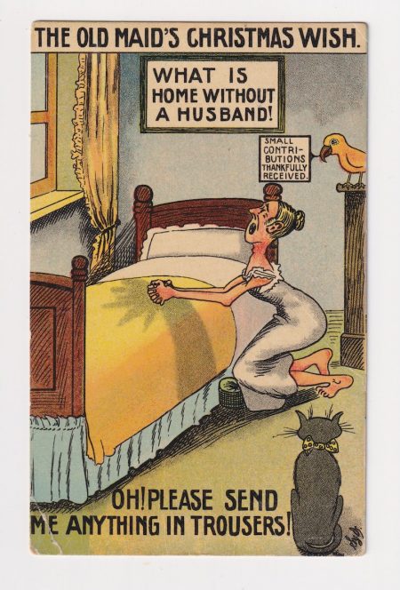 Vintage Postcard, Oh! Please send me anything in trousers! 1919