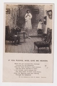 Vintage Postcard, If you please, miss, give me heaven, 1907 ca.