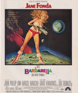 Original Vintage Print, See Barbarella do her thing! 1968