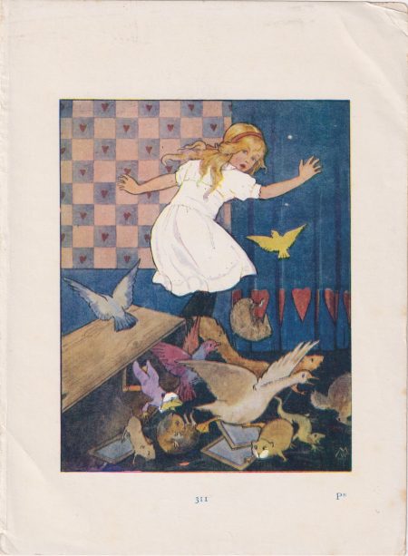 Vintage Print, Alice in Wonderland, 1910 ca.