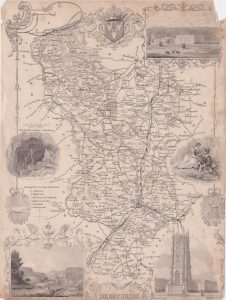 Antique Map, Derbyshire, 1840 ca.