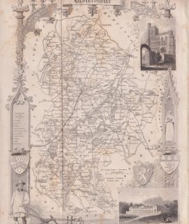 Antique Map, Bedfordshire, 1840