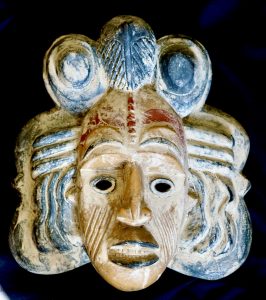 Vintage Rare Handcarved Wooden Mask (Mexico-Guatemala)