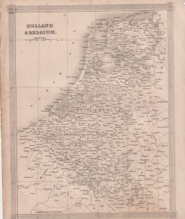 Antique Map, Holland & Belgium, 1840 ca.