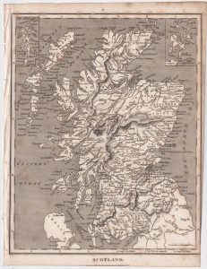Antique Map, Scotland, 1827