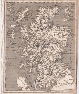 Antique Map, Scotland, 1827