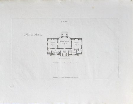 Antique Engraving Print, Plan to Plate 34, London, 1793