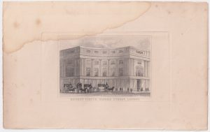 Antique Engraving Print, Regent Circus, Oxford Street, London, 1830