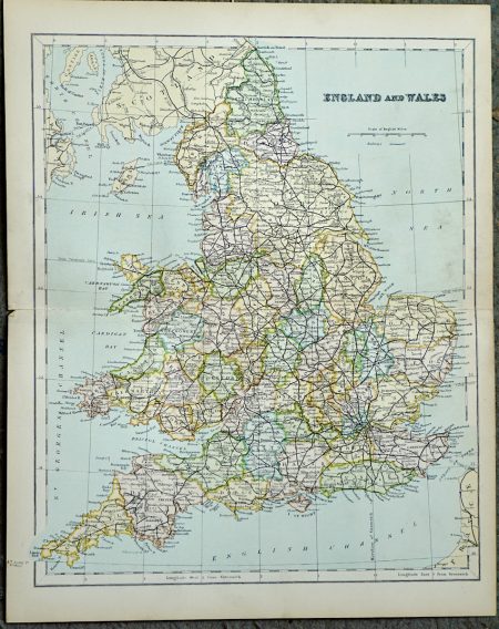 Vintage Print, England and Wales, 1901
