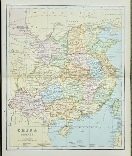 Vintage Map, China Proper, 1901