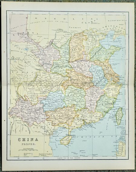 Vintage Map, China Proper, 1901