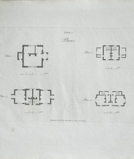 Antique Engraving Print, Plans, 1793