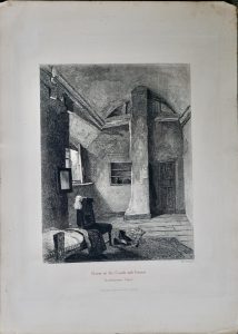 Antique Engraving Print, Room in the Coach and Horses, 1880