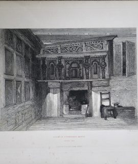 Antique Engraving Print, Room in Fulwood's Rents, 1880
