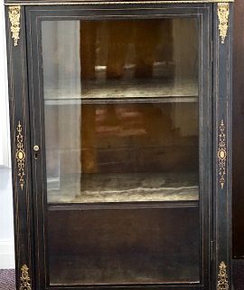 Antique Original Victorian Marquetry Cabinet