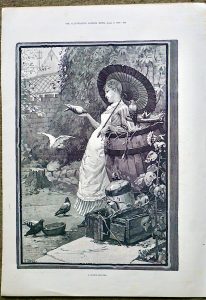 Antique Print, A Pigeon-Fancier, 1887