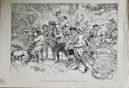 Antique Print, Songs from Shakespeare, 1888