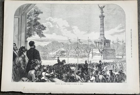 Antique Print, Unveiling the Sedan Column of Victory at Berlin, 1873