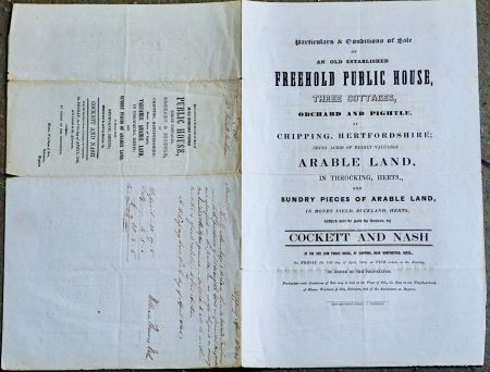 Antique Conditions of Sale an Old Established Freehold, 1840